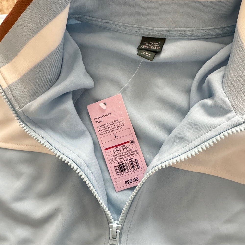Wild Fable Light Blue and White Track Pants - Picture 5 of 9